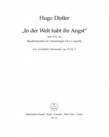 In der Welt habt ihr Angst...