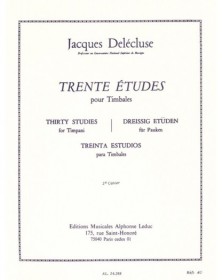 Jacques Delécluse : 30 Etudes pour Timbales Volume 2