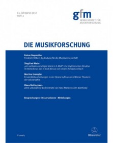 Die Musikforschung, Heft...