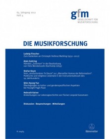 Die Musikforschung, Heft...