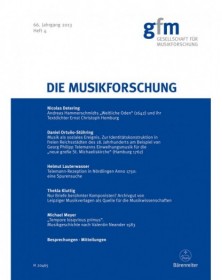Die Musikforschung, Heft...