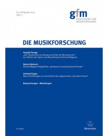 Die Musikforschung, Heft...