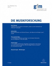 Die Musikforschung, Heft...