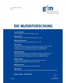 Die Musikforschung, Heft...