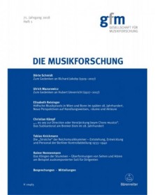 Die Musikforschung, Heft...