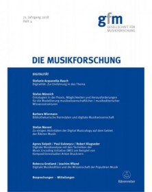 Die Musikforschung, Heft...