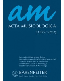 Acta Musicologica, Heft 1/2013