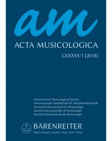 Acta Musicologica, Heft 1/2014