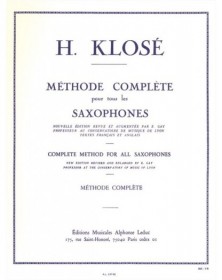 Méthode complète de Saxophone- Klosé - Alphonse Leduc