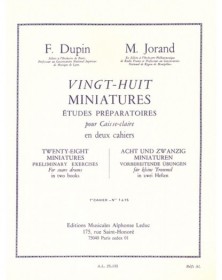 François Dupin et Marcel Jorand : 28 Miniatures Vol. 1