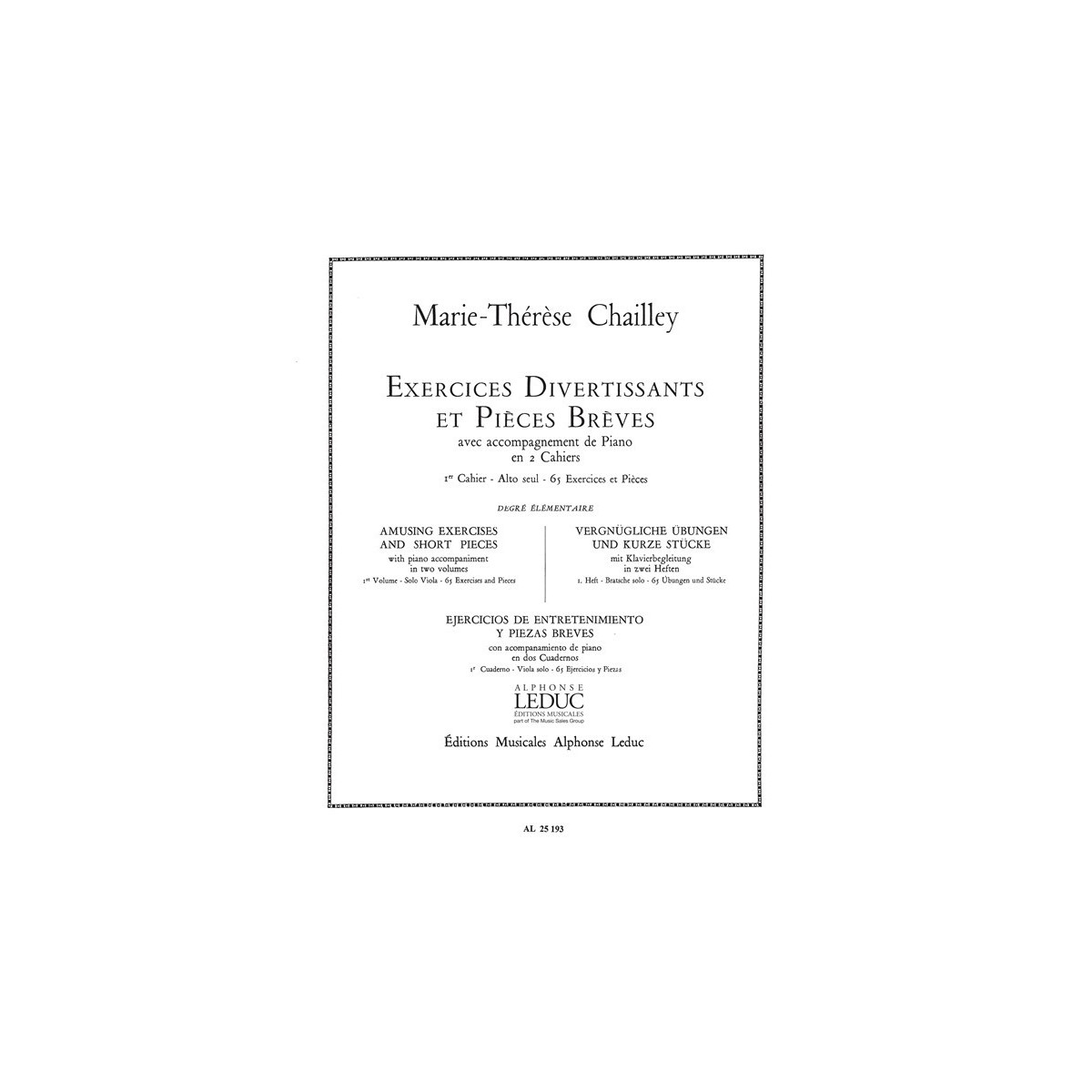 Exercices divertissants et Pieces breves Vol.1