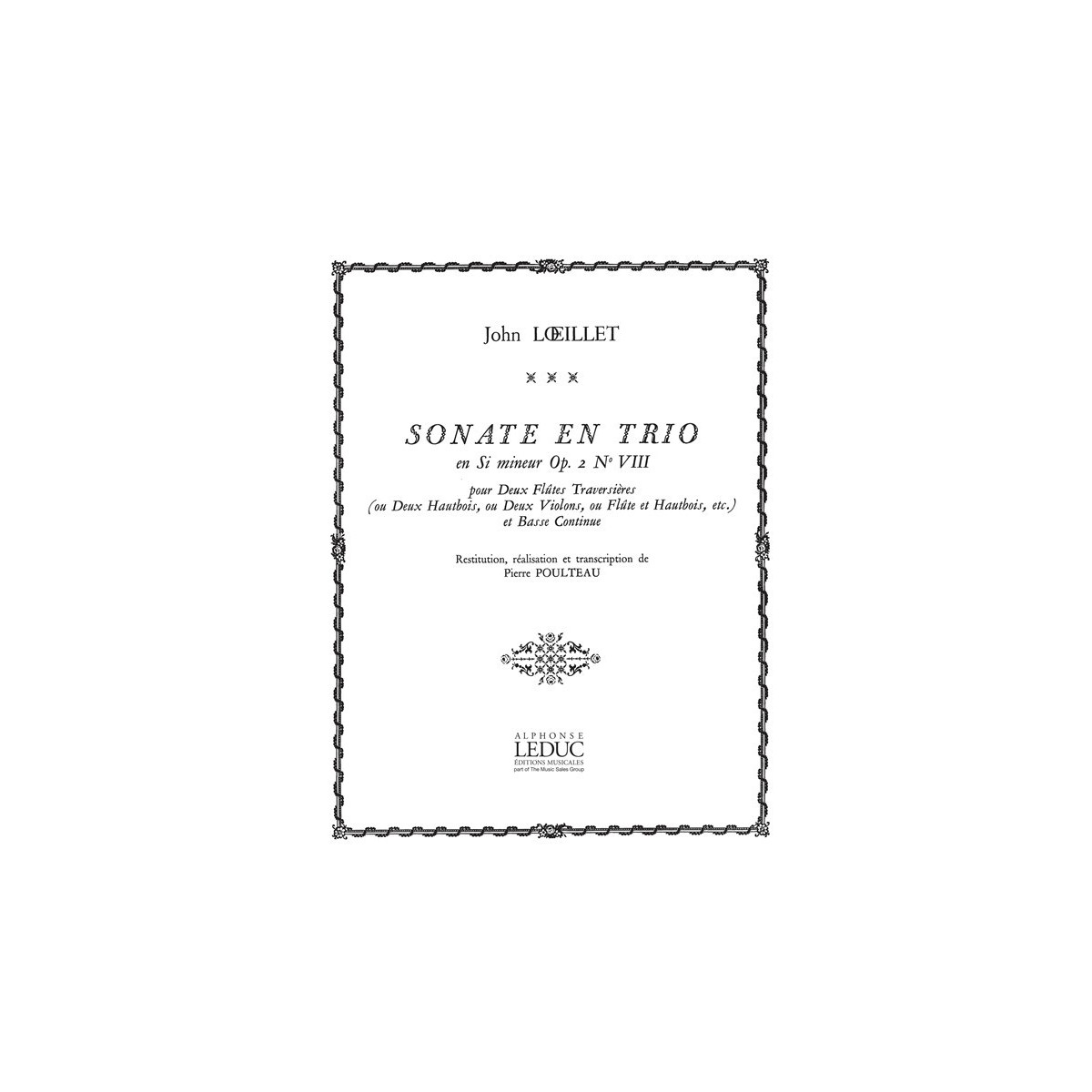 Sonate en Trio Op.2, No.8 in B minor