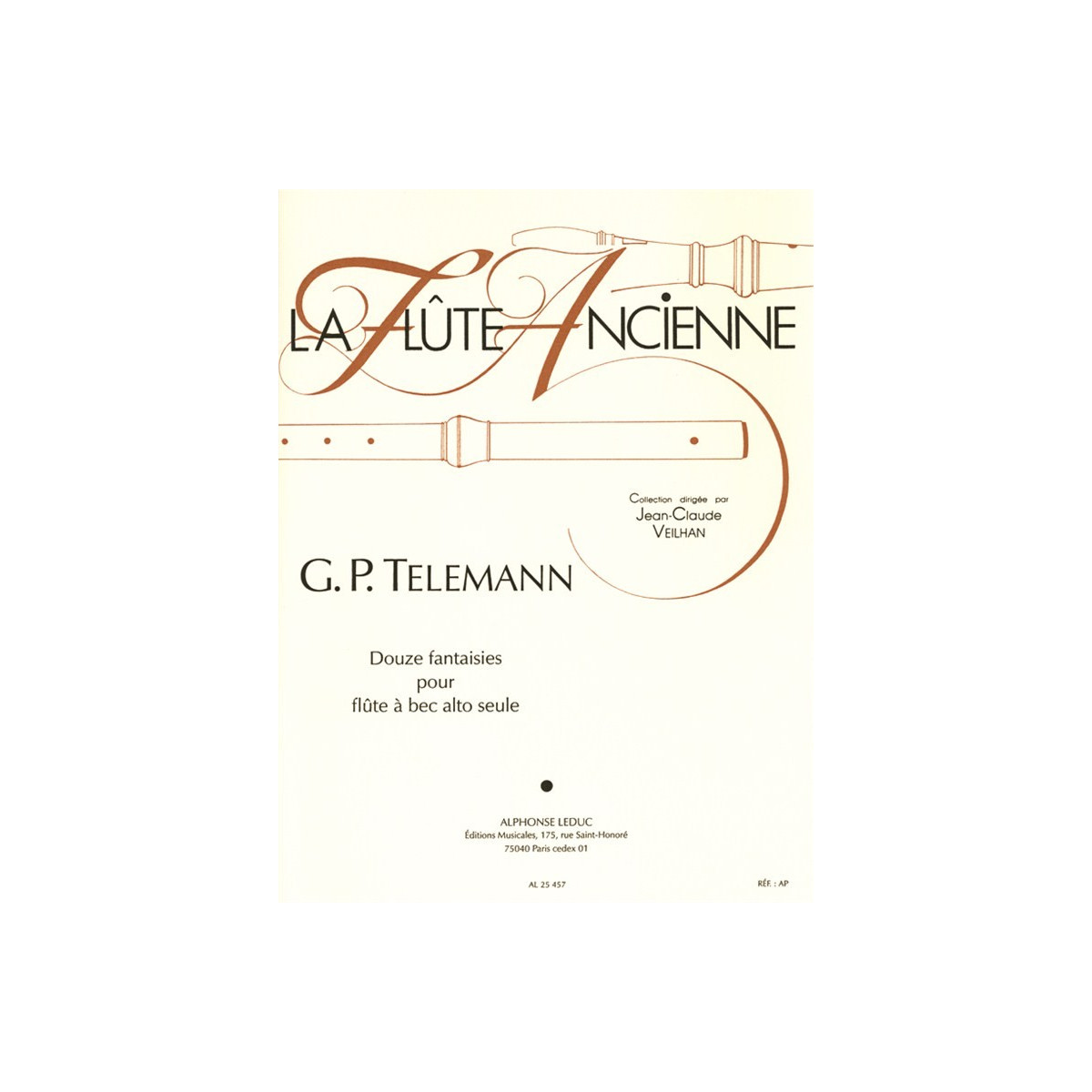 Teleman : 12 Fantaisies pour Flûte à bec Alto - éditions Alphonse Leduc