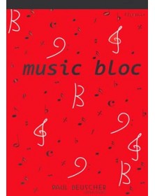 Bloc Note Papier Musique 12 portées - Pages A4 Perforées