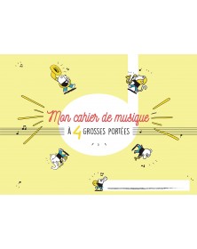 Cahier De Musique Enfant Grosses Portées (4 Portées)