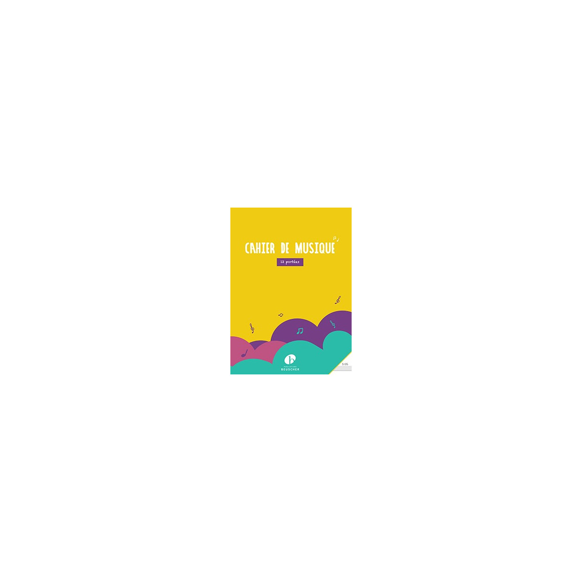 Cahier de Musique 12 portées grand format - 48 Pages