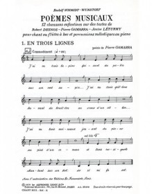 Poemes Musicaux Voice &...