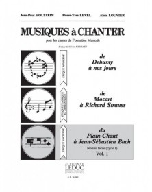 Musiques à Chanter Vol 1 Du Plain-Chant à Bach