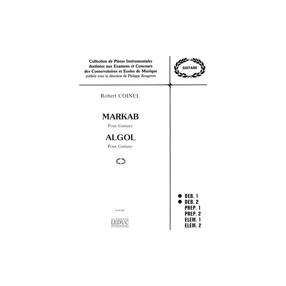 Markab Et Algol - Guitare - Robert Coinel - Editions Alphonse Leduc
