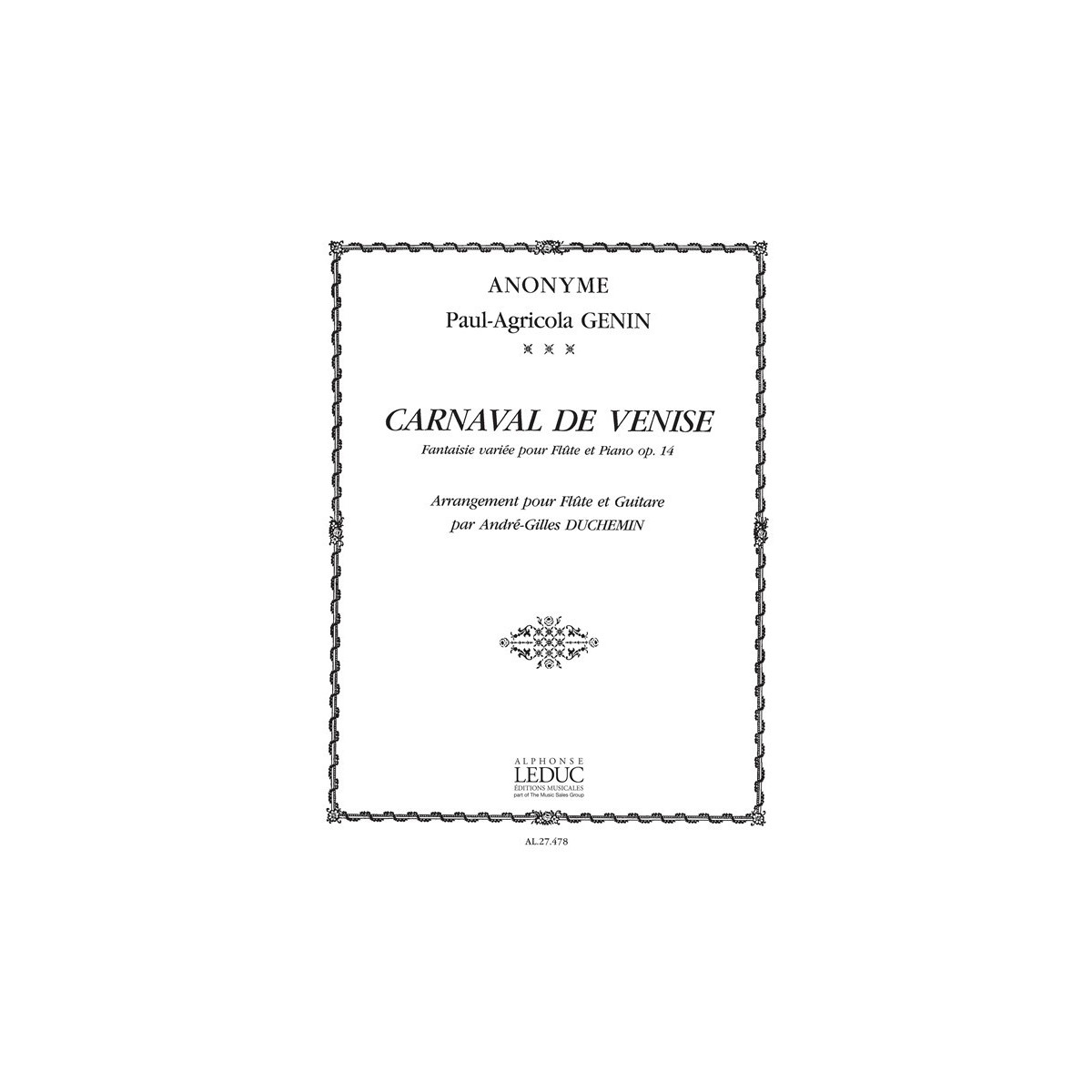 Carnaval De Venise Op.14