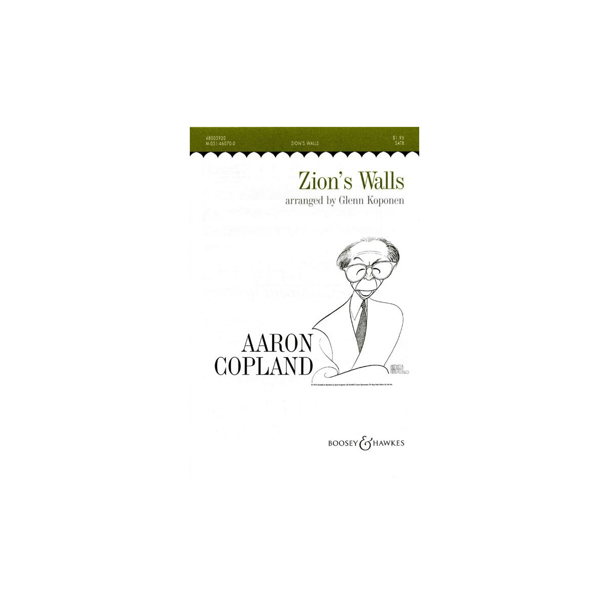Aaron Copland : Zion's Walls (SATB)
