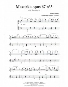 Mazurka Op 67 N° 3