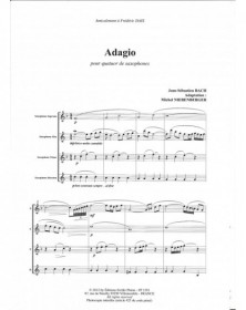 Adagio D'après Bach 4 Saxs