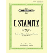 Concerto pour Clarinette N°3 - Sib Majeur - Carl Stamitz - Editions Peters