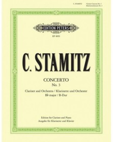 Concerto pour Clarinette N°3 - Sib Majeur - Carl Stamitz - Editions Peters