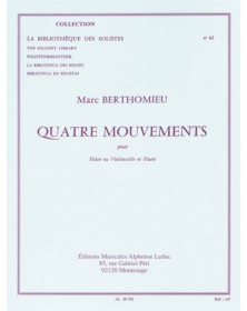 Quatre (4) Mouvements - Flute et Piano - Berthomieu - Alphonse Leduc