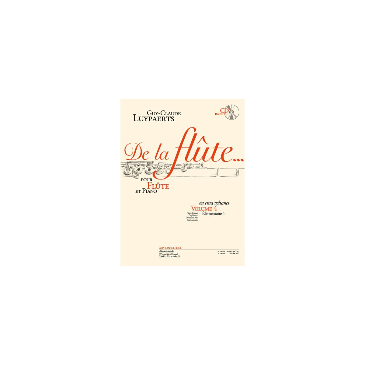 Guy-Claude Luypaerts : De la Flûte Vol.4