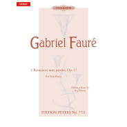 3 Romances Sans Paroles Op.17 For Solo Piano