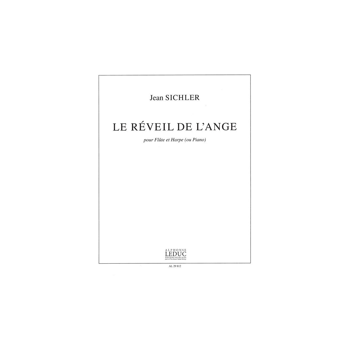 Le réveil de l'ange - Jean Sichler - Pour Flute et Harpe