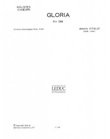 Gloria -Rv588 Choeur - Satb